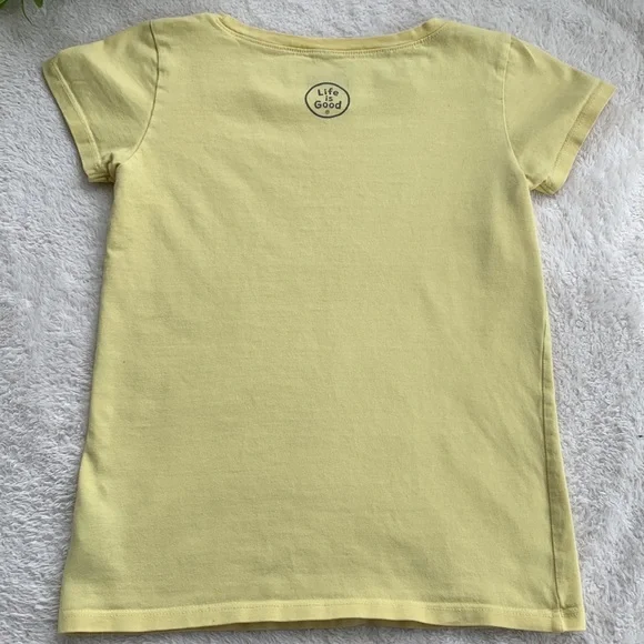 Life Is Good Yellow Girls T-shirt 7/8 - Picture 7 of 12